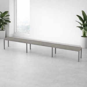 Escritorio Lineal Billydesk 540x60cm (3 personas) - Ceniza-Oxford