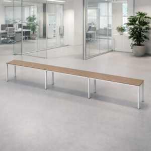 Escritorio Lineal Billydesk 540x60cm (3 personas) - Monarca-Blanco