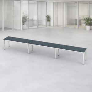 Escritorio Lineal Billydesk 540x60cm (3 personas) - Zafiro-Blanco