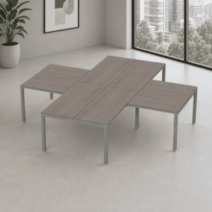 Mesa de oficina modular moderna para espacios de trabajo colaborativos.