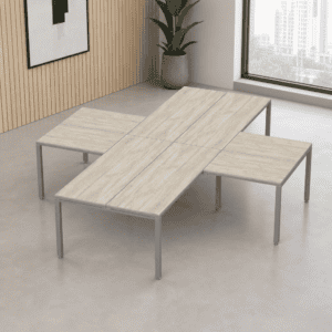Escritorio en X Billydesk 300x360cm - Encino Polar-oxford