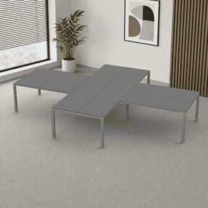 Mesa de oficina modular moderna para espacios de trabajo colaborativos.