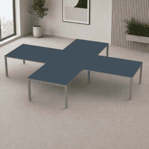 Mesas de oficina modulares para espacios de trabajo flexibles y funcionales.