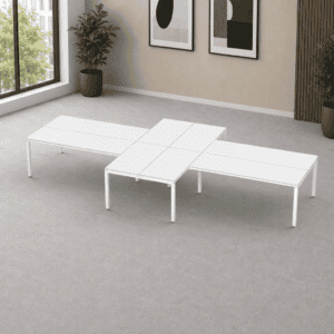 Escritorio en X Billydesk 480x240cm - Blanco-blanco