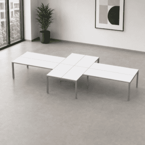 Escritorio en X Billydesk 480x240cm - Blanco-oxford