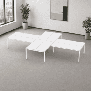 Escritorio en X Billydesk 480x300cm - Blanco-blanco