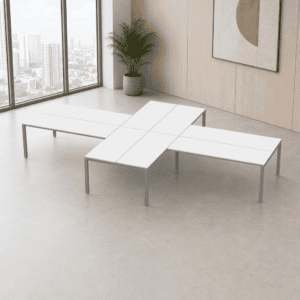 Escritorio en X Billydesk 480x300cm - Blanco-oxford