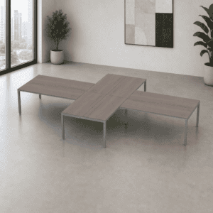 Escritorio en X Billydesk 480x300cm - Ceniza-oxford