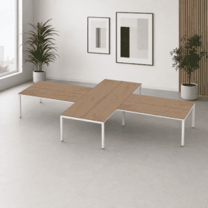 Escritorio en X Billydesk 480x300cm - Monarca-blanco