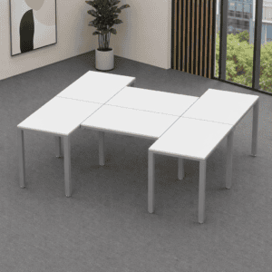 Escritorio en H Billydesk 180x210cm - Blanco-oxford