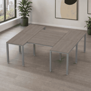 Escritorio en H Billydesk 180x210cm - Ceniza-oxford