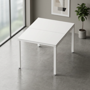 Sala de Juntas 2 personas Billydesk 90x120cm - Blanco-blanco