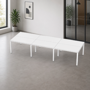 Sala de Juntas 8 personas Billydesk 360x120cm - Blanco-blanco