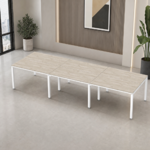 Sala de Juntas 8 personas Billydesk 360x120cm - encino-polar-blanco