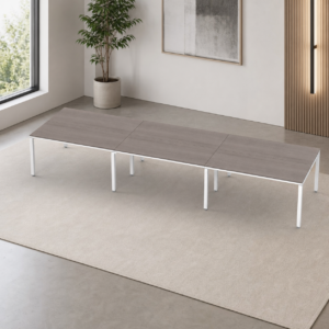Sala de Juntas 14 personas Billydesk 450x120cm - Ceniza-blanco