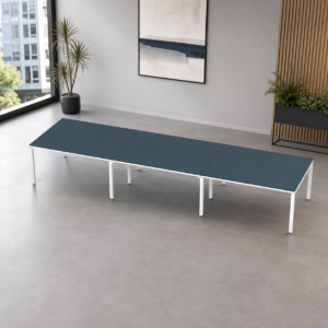 Sala de Juntas 14 personas Billydesk 450x120cm - Zafiro-blanco
