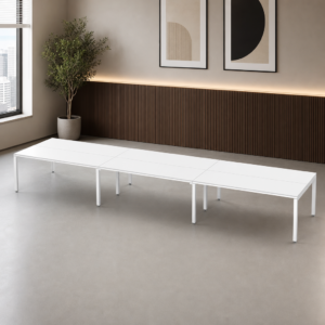 Sala de Juntas 14 personas Billydesk 540x120cm - Blanco-blanco