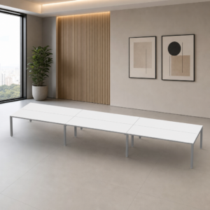 Sala de Juntas 14 personas Billydesk 540x120cm - Blanco-oxford