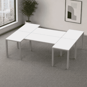 Escritorio en H Billydesk 180x240cm - Blanco-Oxford