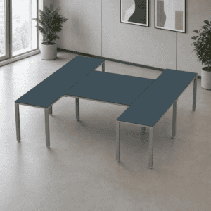 Escritorio en H Billydesk 300x240cm - Zafiro-Oxford