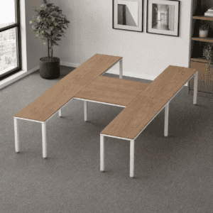Escritorio en H Billydesk 360x240cm - Monarca-Blanco