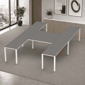 Escritorio en H Billydesk 360x240cm - Oxford-Blanco