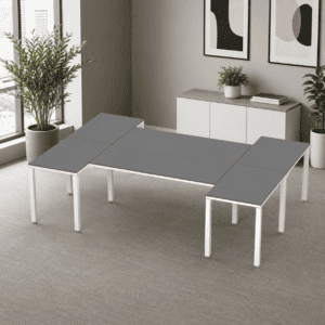 Escritorio en H Billydesk 180x270cm - Oxford-Blanco
