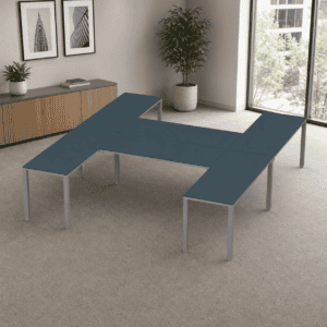 Escritorio en H Billydesk 300x270cm - Zafiro-Oxford