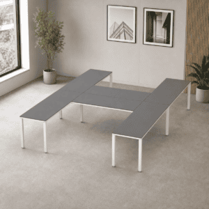 Escritorio en H Billydesk 360x270cm - Oxford-Blanco