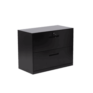 Archivero Horizontal 2 Gavetas MC Desarmado (Negro)
