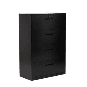 Archivero Horizontal 4 Gavetas MC Desarmado (Negro)