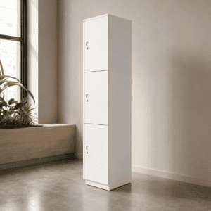 Locker de 3 Puertas en Melamina (Blanco)