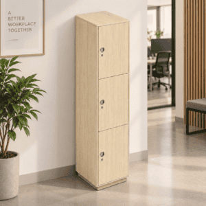 Locker de 3 Puertas en Melamina (Hickory frida)